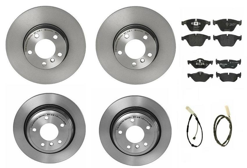 BMW Brembo Brake Kit - Pads &  Rotors Front and Rear (312mm/300mm) (Low-Met) 34356792564 - Brembo 1632870KIT